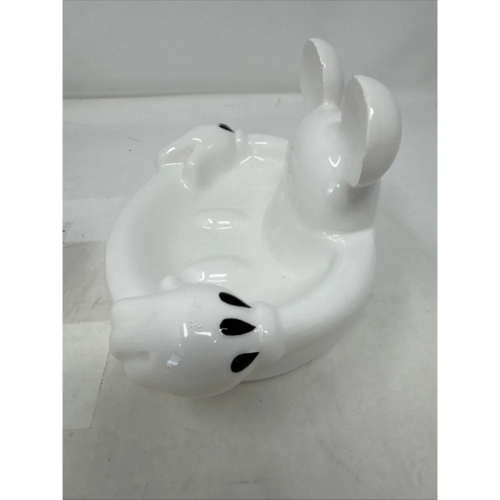 Disney Park MICKEY MOUSE White Soap Holder And‎ Cup Ceramic Bathroom